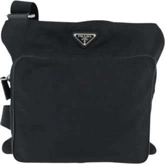 Prada Pre-owned Vintage Nylon Cross Body Bag - Dames - Vintage Schoudertas - Zwart - ONE Size - Nylon - Vintage