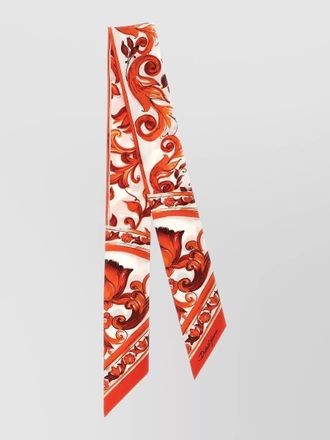 Dolce & Gabbana maiolica floral pattern silk fashion tie