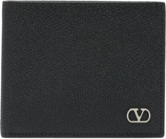 Valentino Garavani Zwarte Vlogo Signature Portemonnee - Heren - Portefeuilles - Zwart - ONE Size - Leer - Accessoires