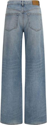 Saint Laurent High-Waisted Wide-Leg Jeans - Blue