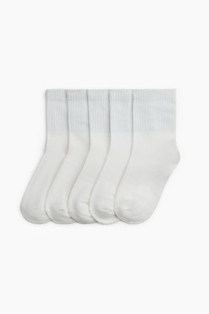 H&M 5er-Pack Socken - Weiss