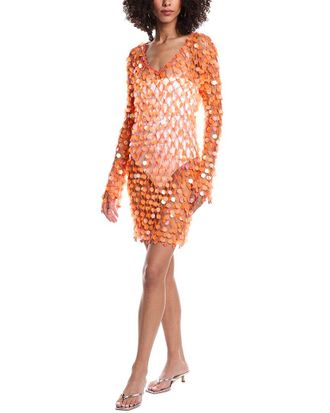 Milly Sequin Crochet Mini Dress