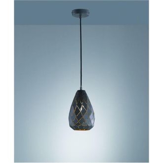 Trio Suspensi&oacute;n Simple Antracita Onyx Con Lighting Laser Cuts