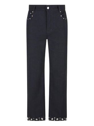 Valentino Garavani Embroidered Cotton Trousers