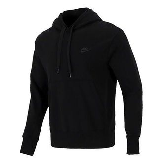 Nike Mens Nike Sportswear French Terry Embroidered Logo Solid Color Black DA0024-010