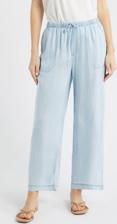 Beach Lunch Lounge Asthin Chambray Drawstring Pants in Bleach Wash at Nordstrom, Size X-Small