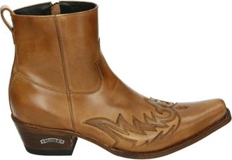Sendra Heren leren laarzen in cognac - Heren - Cowboylaarzen - Bruin - 47 EU - Leer - Schoenen