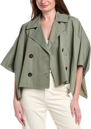 PESERICO Linen-Blend Trench Poncho
