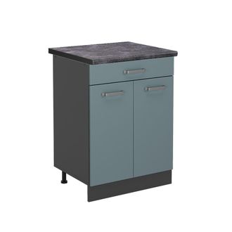 Vicco Mueble Bajo De Cocina R-line, Gris Azulado, 60 Cm, Et Antracita