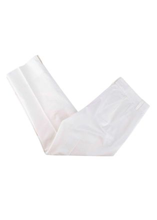 Dolce & Gabbana White Cotton Straight Cropped Trousers Size XS