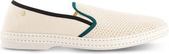 Rivieras Shoes Cotton Canvas & Mesh Slip-On Loafer in Cream at Nordstrom, Size 41