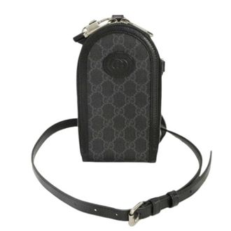 Gucci Pre-owned GG Supreme Shoulder Bag - unisex - Gucci Vintage - Vintage Cross Body Bags - Black - ONE SIZE - Pre-owned