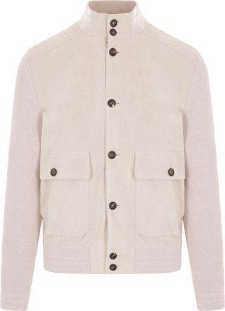 Eleventy Giacca in suede - Toni neutri