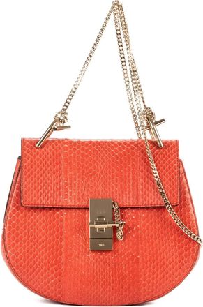 Chlo&eacute; Borsa a spalla Drew piccola - Arancione