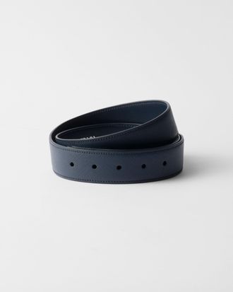 Prada Saffiano leather belt strap