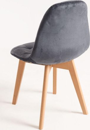Regalos Miguel Sillas Comedor - Silla Kelen Terciopelo - Gris Oscuro