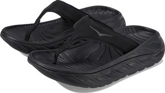 Hoka One One Ora Recovery Flip Womens Running Shoes Black/Dark Gull Gray 1 : 11 B - Medium, Synthetic