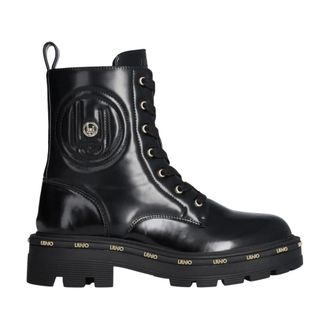 Liu Jo Lace-up Boots, female, Black, Size: 7 US Timeless Black Lace-up Boots