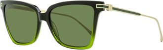 Ferragamo Ferragamo Womens Gancini Butterfly Sunglasses SF2036S 316 Green Ombre 56mm