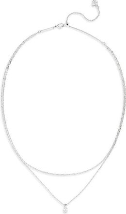 Kendra Scott Cailin Multi Strand Necklace in Silver White Crystal at Nordstrom