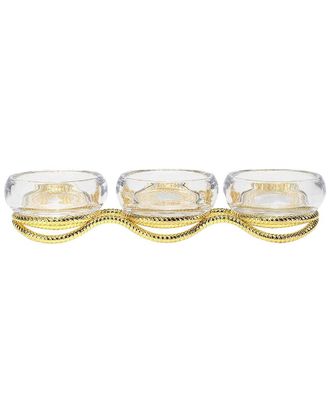 Namb&eacute; Nambe Braid Triple Condiment Server