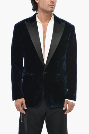 Dsquared2 Giacca Tuxedo DAN in Velour e Lurex con Rever a Lancia Dsquared2