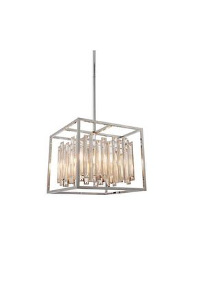 Netlighting Acadia 4 Light Ceiling Pendant Chrome Plate & Clear Crystal Glass E14