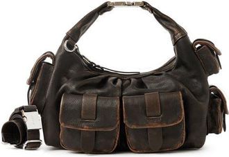 Aim&eacute;e Rebel Convertible Leather Crossbody Bag in Fudge Brush Off at Nordstrom