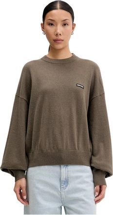 Rotate Round-neck Truien - Dames - Ronde hals truien - Bruin - M - Truien & Vesten