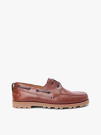 Tommy Hilfiger Leather Cleat Lightweight Boat Shoes
