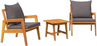 vidaXL Conjunto Bistro Marr&oacute;n 45 X 45 X 38cm Madera Maciza De Acacia Vidaxl