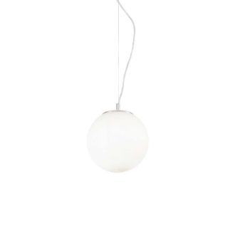 Netlighting Mapa Bianco 1 Light Small Globe Ceiling Pendant White E27