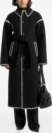 Manière De Voir Cappotto Elora con cintura - Nero