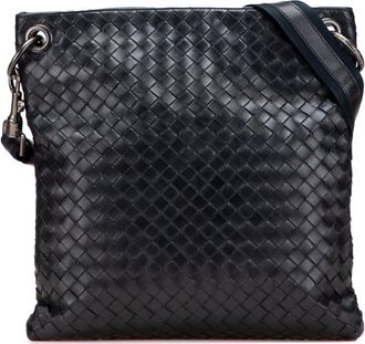 Bottega Veneta Pre-owned Bottega Veneta Nappa Intrecciato VN Crossbody Unisex 172736 V465C 1000