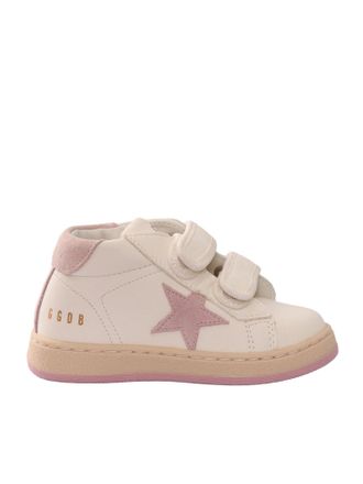 Golden Goose Sneakers Golden Goose June Nappa Tomaia In Pelle Scamosciata Stella E Tallone Bianco/Rosa Antico