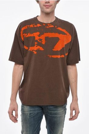 Diesel RED TAG Crew Neck T-Shirt with Flocked Print size M