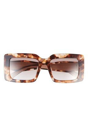 Prada 53mm Rectangular Sunglasses in Caramel Tortoise /Brown at Nordstrom