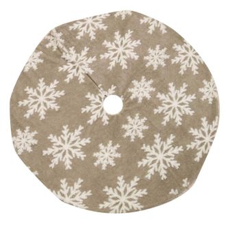 Vacchetti Vacchetti - Cobertor De Base En Tejido Beige &Aacute;rbol Copo De Nieve Cm &Oslash;107h1