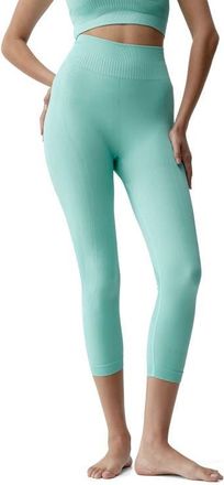Born Living Yoga Eris Seamless Capri Sports Legging in Greece Blue at Nordstrom, Size Medium
