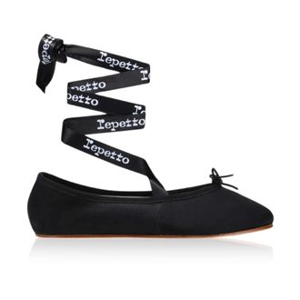 Repetto Ballerinas, female, Black, Size: 9 US Sophia Ribbon Ballerina Flats