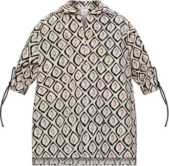 Max Mara Polo Shirts, female, Beige, Size: 2XS Mxmecru Tie-detail Blouse