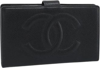 Chanel Pre-owned Long Wallet - Dames - Vintage Accessoires - Zwart - ONE Size - Leer - Vintage