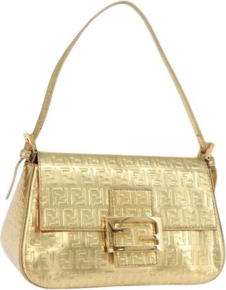 Fendi Pre-owned Zucchino Canvas Shoulder Bag - - Pre-owned - Donna - Giallo - ONE SIZE