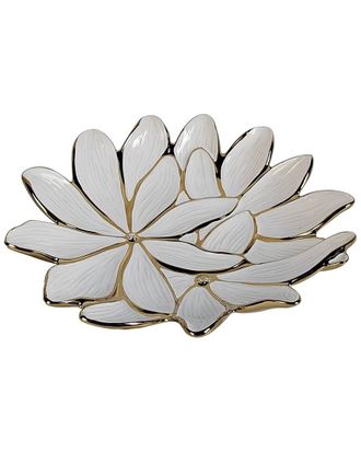 Alice Pazkus Porcelain Flower Plate With Edge