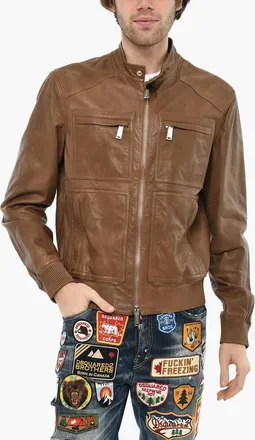 Dsquared2 Leather Utility Jacket Dsquared2