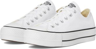Converse Chuck Taylor All Star Low-Top Platform Sneaker Womens Shoes White/Black/White : 10.5 B - Medium, Canvas