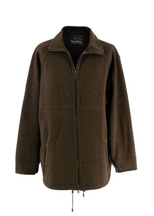 Barbour Khaki Longline Wool Blend Fleece Size L