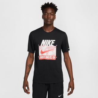 Nike Mens Rise 365 Run Energy Dri-FIT Running Short-Sleeve Top in Black | HJ4158-010