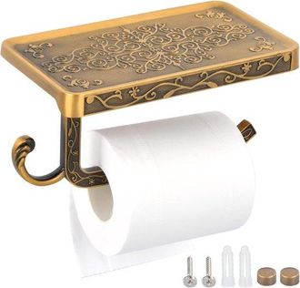 OEM Soporte Antiguo Vintage Para Papel Higi&eacute;nico Con Estante - Soporte Para Rollo De Papel Higi&eacute;nico - Soporte De Pared