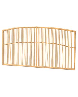 Baxton Studio Malvina Rattan Queen Size Wall-Mount Headboard